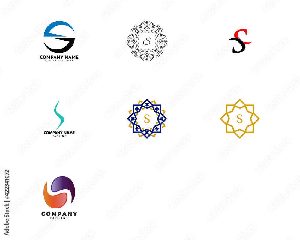Set of Initial Letter S Logo Template Design Set of Initial Letter S Logo Template Design