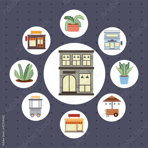 stores icons around