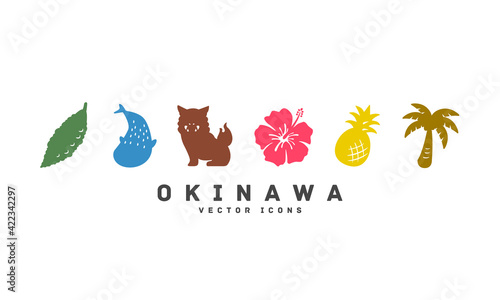 okinawa silhouette icon vector illustration photo
