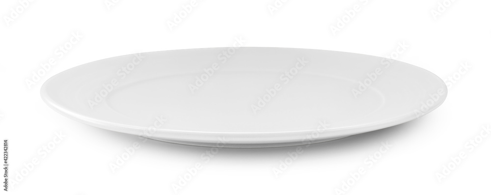white plate isolated on white background. white plate isolated on white background.