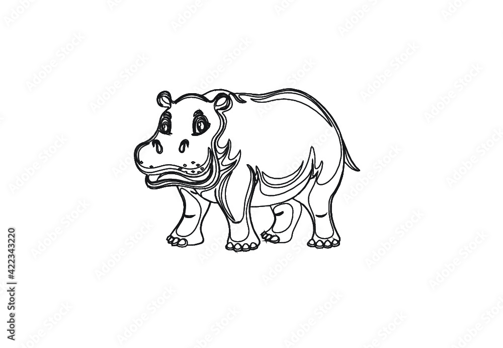 Fototapeta premium rhino illustration