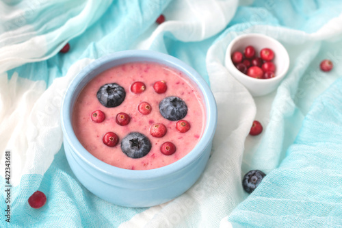 Vegetarian blueberry smoothie