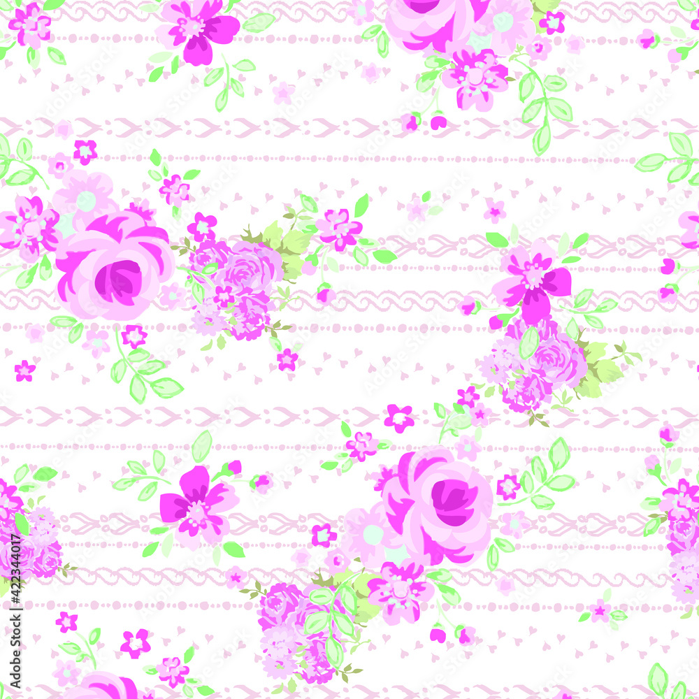 Vector illustration of a beautiful floral bouquet. Liberty style. fabric, covers, manufacturing, wallpapers, print, gift wrap. Vector illustration of a beautiful floral bouquet. Liberty style. fabric, covers, manufacturing, wallpapers, print, gift wrap.