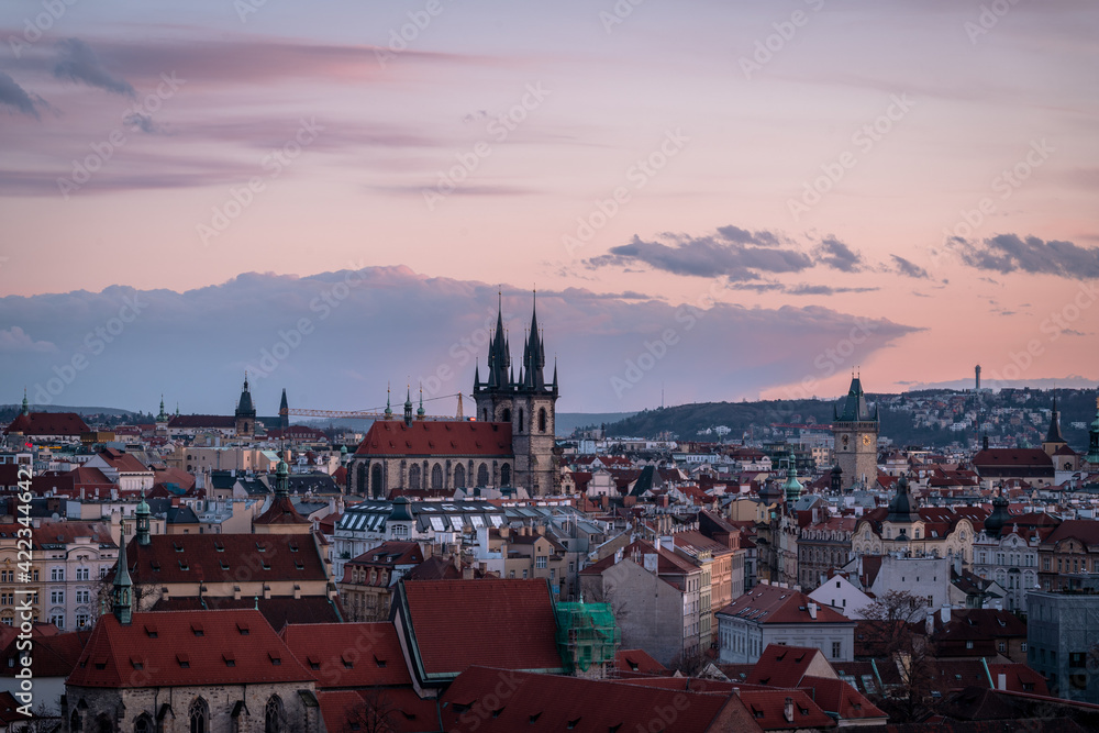 Prague, Czechia - Prague old town during sunset Prague, Czechia - Prague old town during sunset
