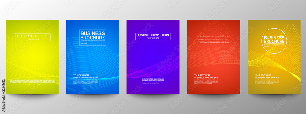 Cover geometric minimal. Set. Vector abstract line pattern for poster design. Set of templates for business brochures. Cool gradients. Graphic pattern for annual album backdrop. Cover geometric minimal. Set. Vector abstract line pattern for poster design. Set of templates for business brochures. Cool gradients. Graphic pattern for annual album backdrop.