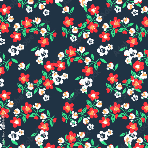 Wallpaper Mural Vector illustration of a beautiful floral bouquet. Liberty style. fabric, covers, manufacturing, wallpapers, print, gift wrap. Torontodigital.ca