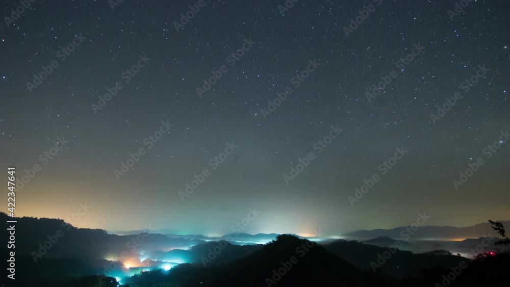 4K Time Lapse. Nature Video Scene of Milky Way Night Starry Sky With Glowing Stars Over Mountain Bright Glow Of Planets Saturn and Jupiter In Sky Among The Milky Way Galaxy Stars. Dark Sky and star. 4K Time Lapse. Nature Video Scene of Milky Way Night Starry Sky With Glowing Stars Over Mountain Bright Glow Of Planets Saturn and Jupiter In Sky Among The Milky Way Galaxy Stars. Dark Sky and star.