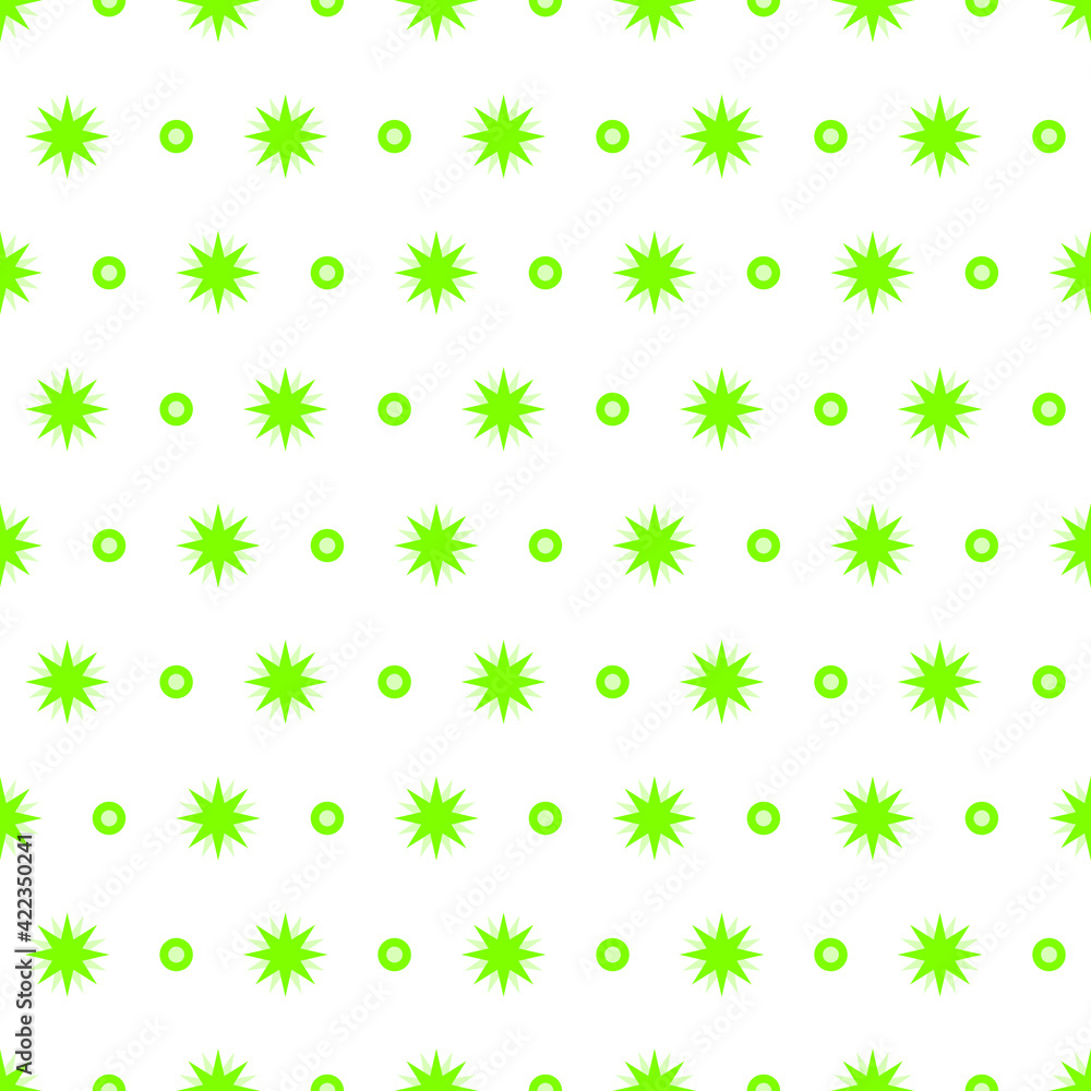 Abstract Seamless Pattern Green Doodle Geometric Figures Background Vector Abstract Seamless Pattern Green Doodle Geometric Figures Background Vector