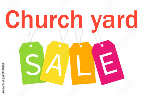 Church yard fundraiser poster. Clipart image