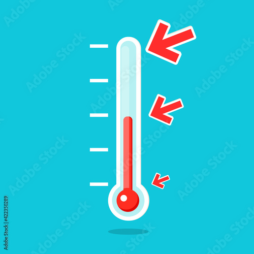 Fundraiser goal thermometer illustration. Clipart image