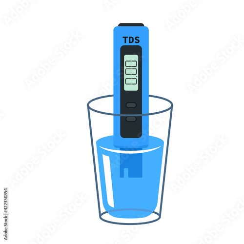 Water quality monitoring icon. Clipart image isolated on white background