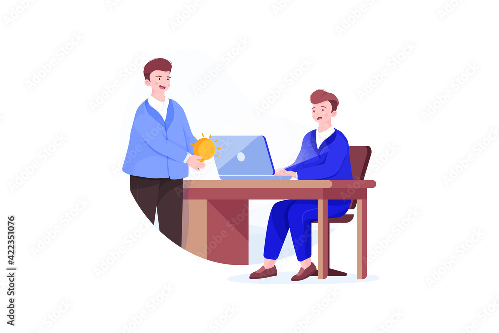 Employee helps with the idea of a colleague being in despair. Help in a difficult situation. Employee helps with the idea of a colleague being in despair. Help in a difficult situation.