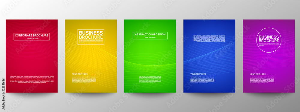 Cover geometric minimal. Set. Vector abstract line pattern for poster design. Set of templates for business brochures. Cool gradients. Graphic pattern for annual album backdrop. Cover geometric minimal. Set. Vector abstract line pattern for poster design. Set of templates for business brochures. Cool gradients. Graphic pattern for annual album backdrop.