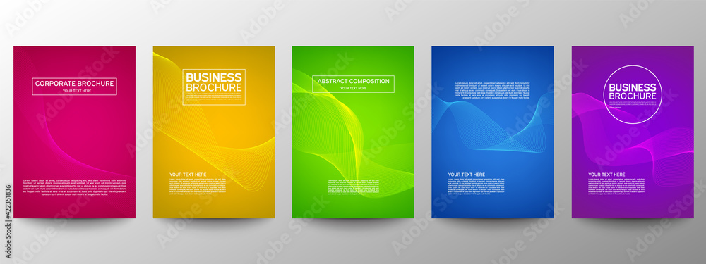 Cover geometric minimal. Set. Vector abstract line pattern for poster design. Set of templates for business brochures. Cool gradients. Graphic pattern for annual album backdrop. Cover geometric minimal. Set. Vector abstract line pattern for poster design. Set of templates for business brochures. Cool gradients. Graphic pattern for annual album backdrop.