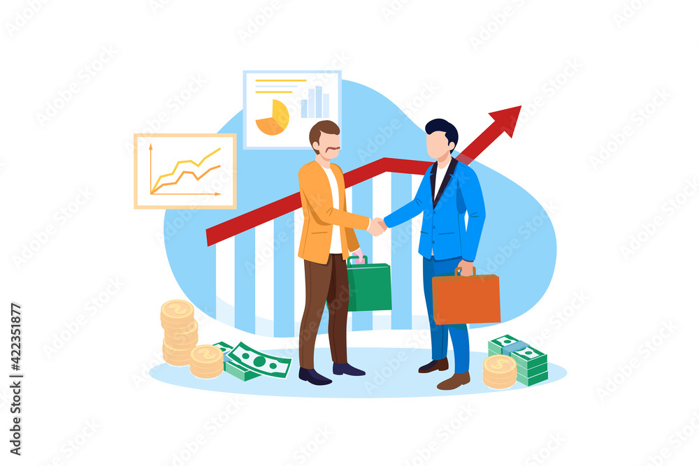 Business Investment  Vector Illustration concept. Flat illustration isolated on white background.