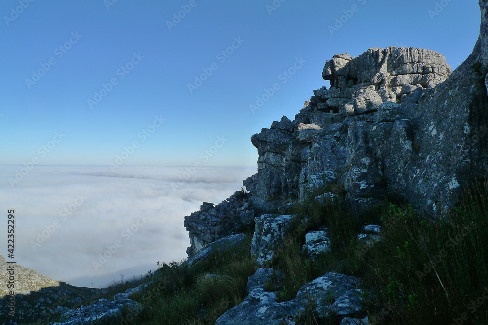 With the clouds lower than the summit it is like a magic carpet ride With the clouds lower than the summit it is like a magic carpet ride