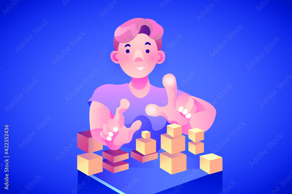 Link Building Vector Illustration concept. Flat illustration isolated on white background. Link Building Vector Illustration concept. Flat illustration isolated on white background.
