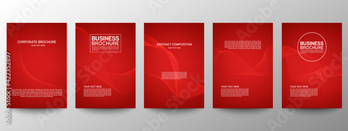 Cover geometric minimal. Set. Vector abstract line pattern for poster design. Set of templates for business brochures. Cool gradients. Graphic pattern for annual album backdrop.