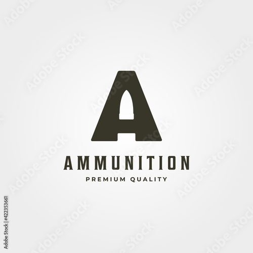 initial letter a bullet logo vector icon symbol minimal illustration design