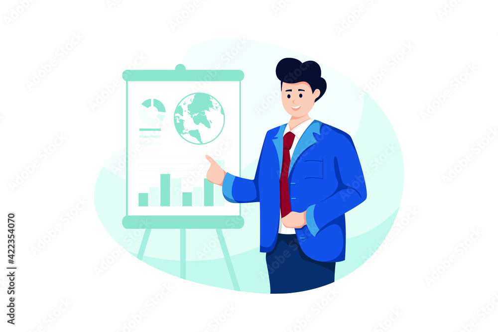 Finance Advice Vector Illustration concept. Flat illustration isolated on white background.