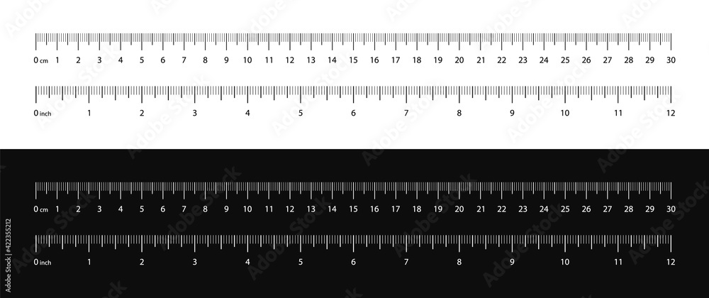 Measuring Scale Black And White Marking For Ruler Marks For Tape Measure Thermometer Scale Set Of Scale 30 Cm 12 Inch Measuring Tool Vector Illustration Eps 10 Stock Vector Adobe Stock Measuring Scale Black And White Marking For Ruler Marks For Tape Measure Thermometer Scale Set Of Scale 30 Cm 12 Inch Measuring Tool Vector Illustration Eps 10 Stock Vector Adobe Stock