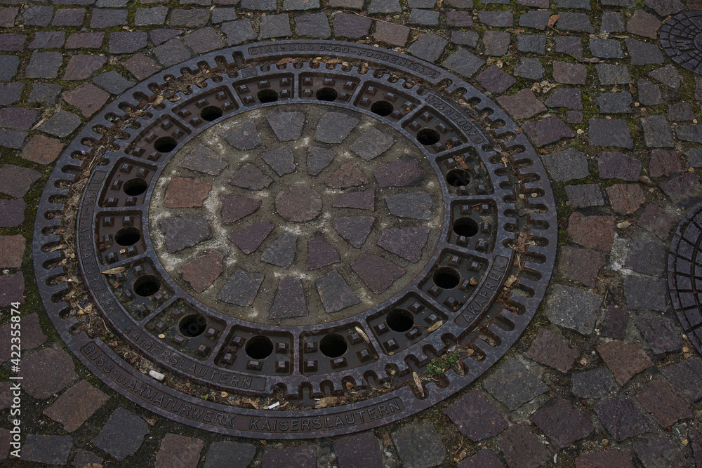 Rainy manhole