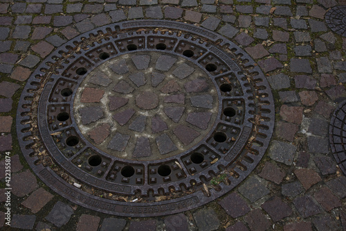 Rainy manhole