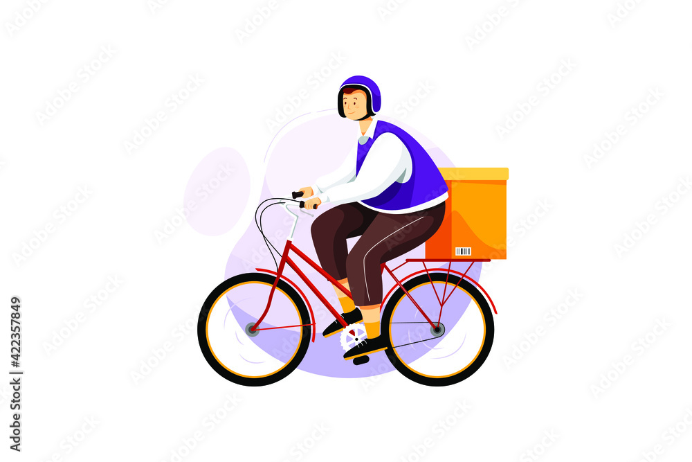 Bicycle Delivery Service Vector illustration