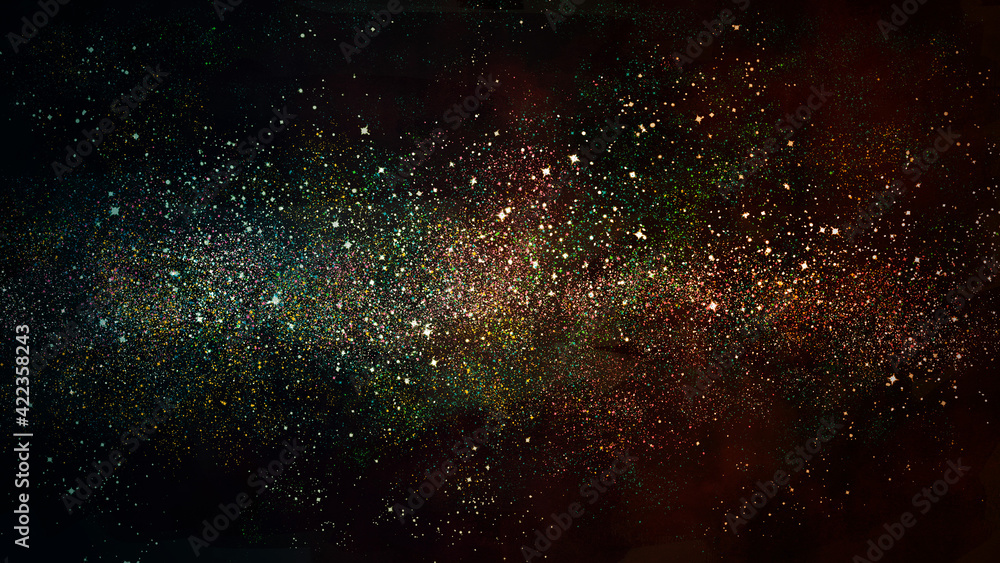 天の川銀河。夜空と星	
