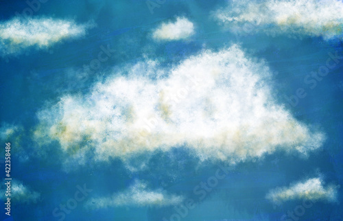雲の手描きイラスト