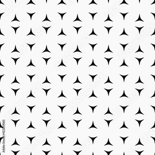 Black Thorns. Vector Pattern. Simpre Thorns Pattern.