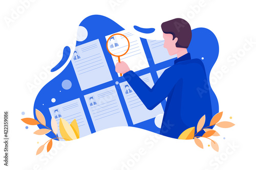 Recruitment Vector Illustration concept. Flat illustration isolated on white background.