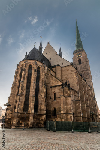 The cathedral of St. Bartholomew located on the Main Square in Pilsen, Czech Republic