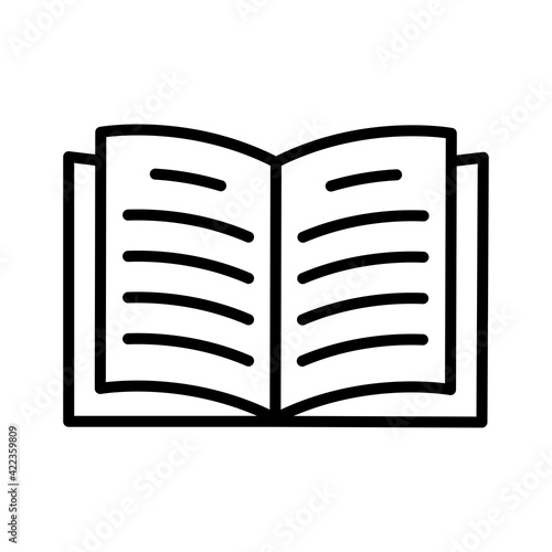 Book icon vector, solid color