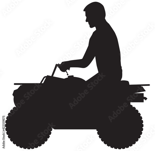 ATV Rider in Silhouette