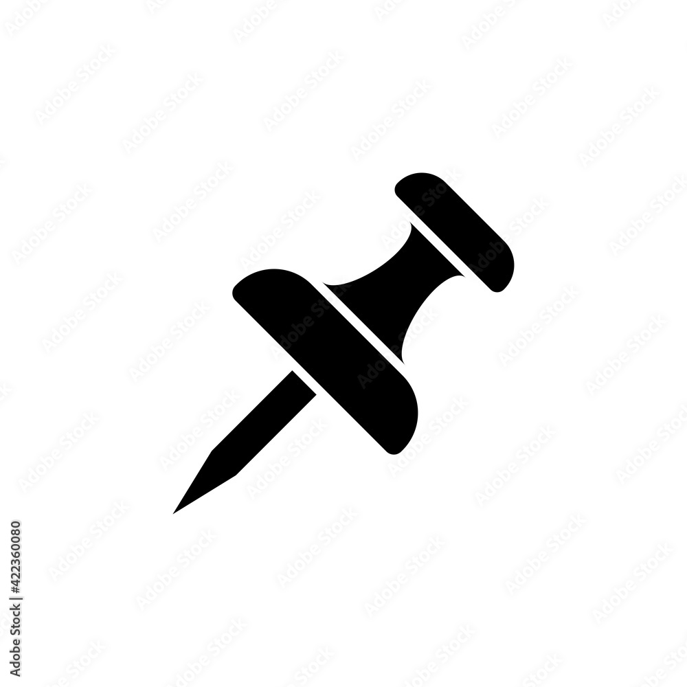 Push pin icon design, glyph style, vector eps10 Push pin icon design, glyph style, vector eps10
