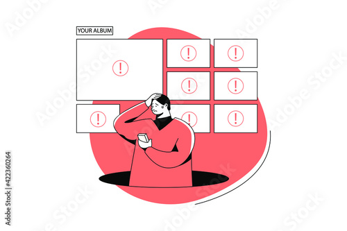 Can't Load Album - Error State Illustration Concept