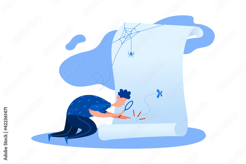 List is empty - Empty State Illustration concept. Flat illustration isolated on white background. List is empty - Empty State Illustration concept. Flat illustration isolated on white background.