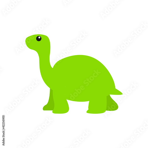 Green dinosaur cute vector