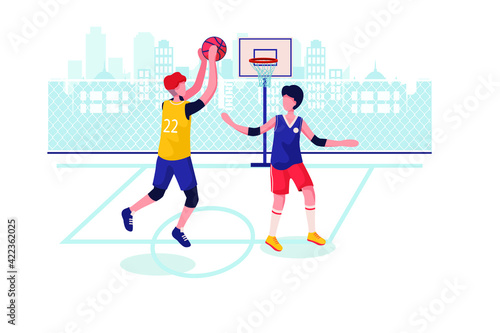 Basketball - Sport Illustration concept. Flat illustration isolated on white background.