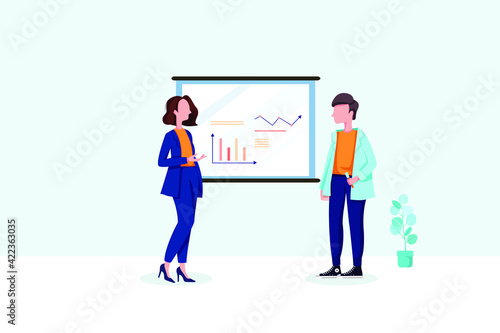 Business People Presenting Vector Illustration concept. 