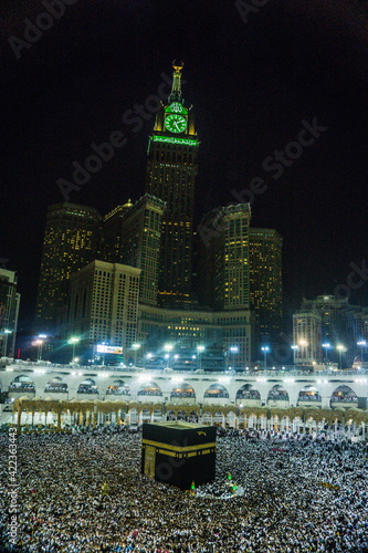 Nearby shots of Kaaba at Masjid al Haram in Mecca
