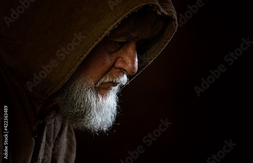 Photo Medieval old face of a monk