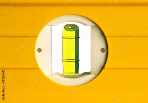 Spirit level tool in yellow
