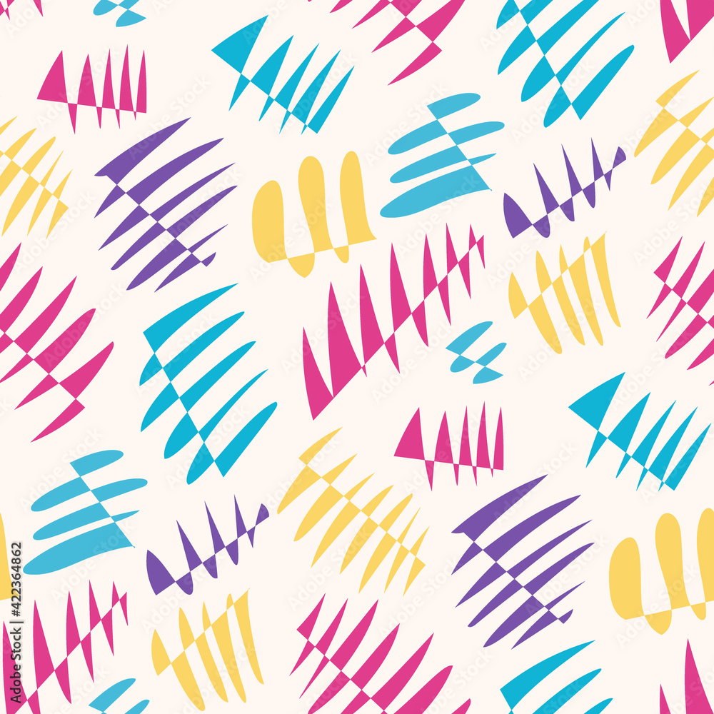 Seamless pattern with dotted abstract drawing Seamless pattern with dotted abstract drawing