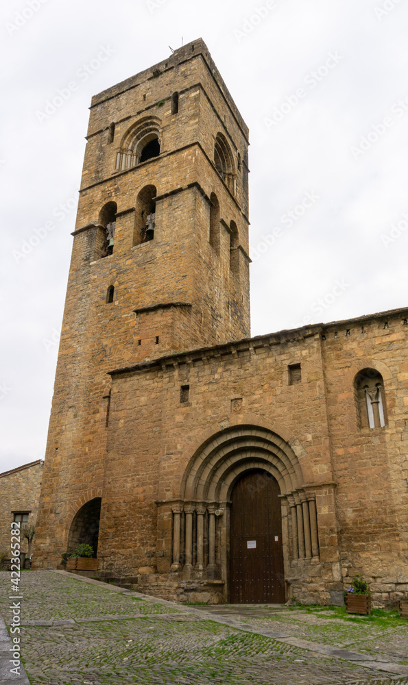 the Santa Maria parroquial church in Ainsa in the Spanish Pyrenees