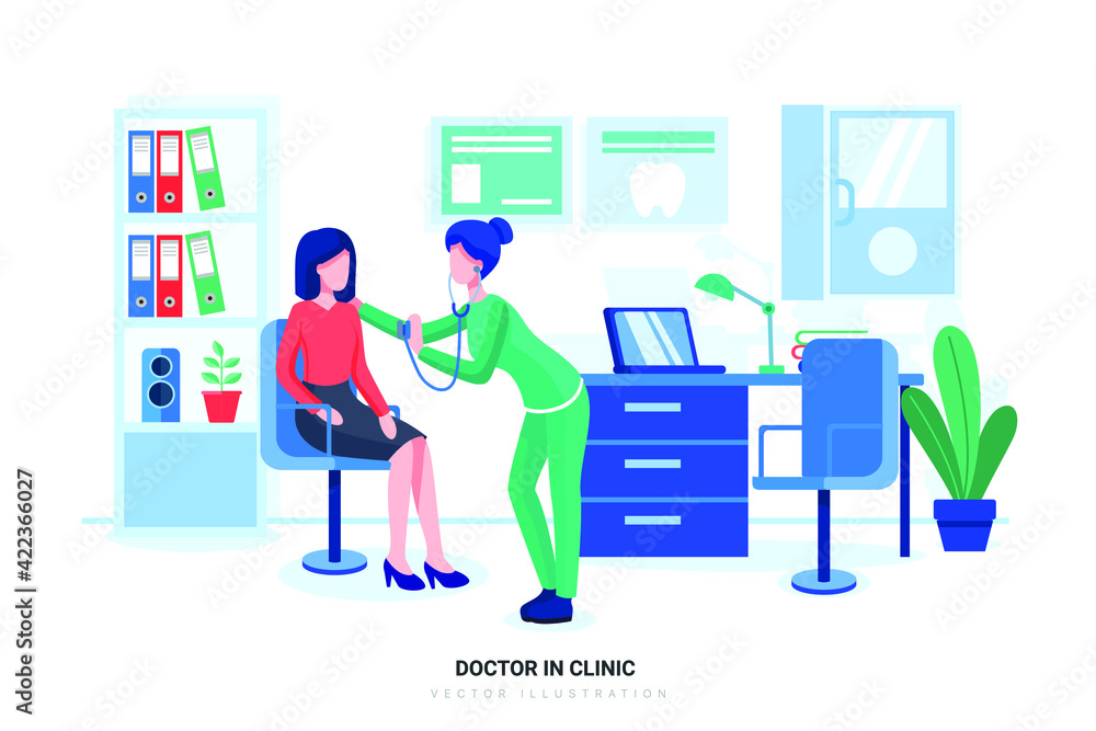Diagnose Patients's Health - Medical Illustration Concept Diagnose Patients's Health - Medical Illustration Concept