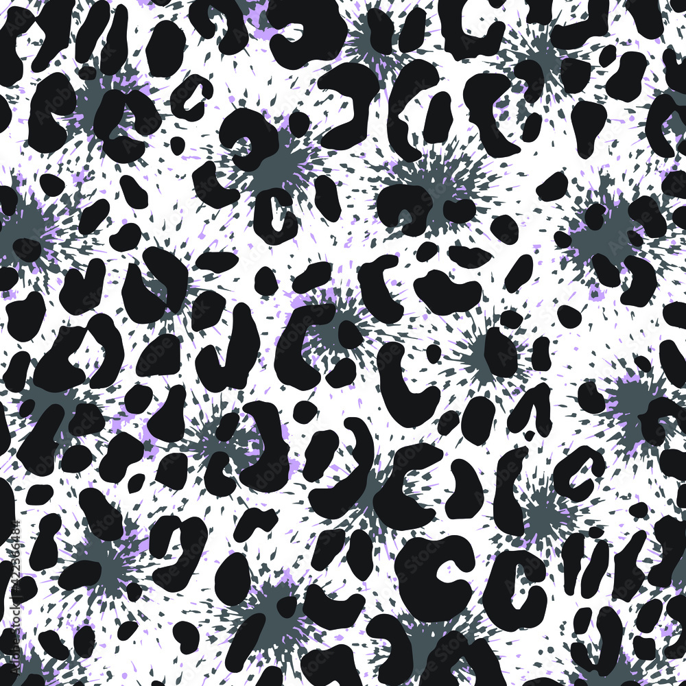 Fototapeta premium Abstract animal skin leopard seamless pattern design. Jaguar, leopard, cheetah, panther fur. Seamless camouflage background
