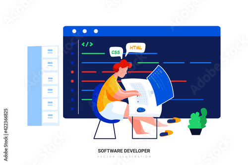 Software Developer Illustration Concept