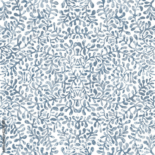 Geometric repeat pattern with distressed texture and color 